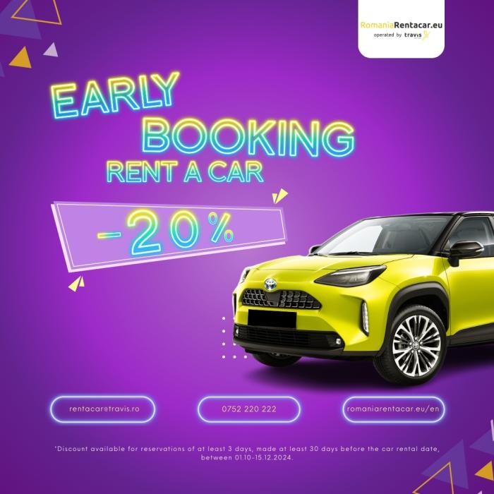 EARLY BOOKING discount for car rentals | RomaniaRentaCar.eu